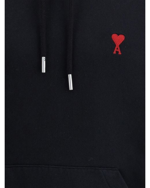 Sudadera Con Capucha De Algodón AMI de hombre de color Blue