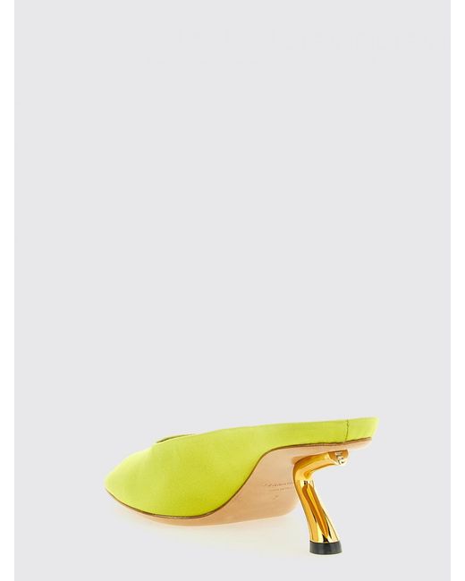 Ferragamo Yellow High Heel Shoes