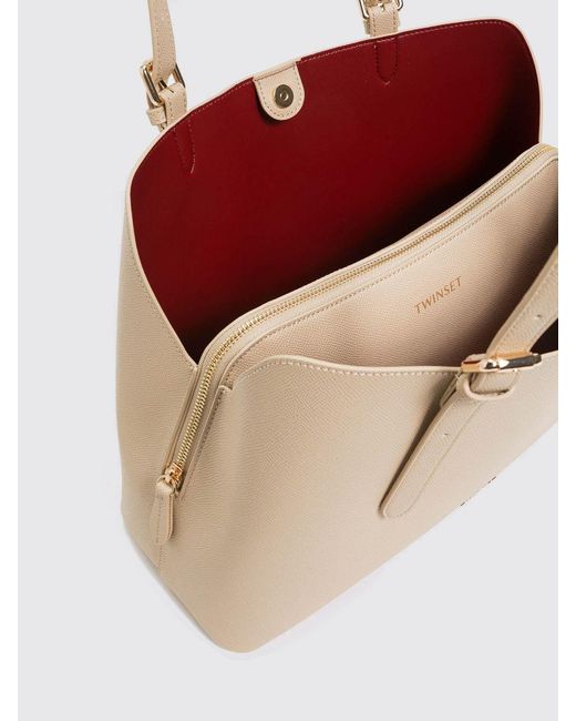 Twinset Natural Grained Synthetic Leather Bag
