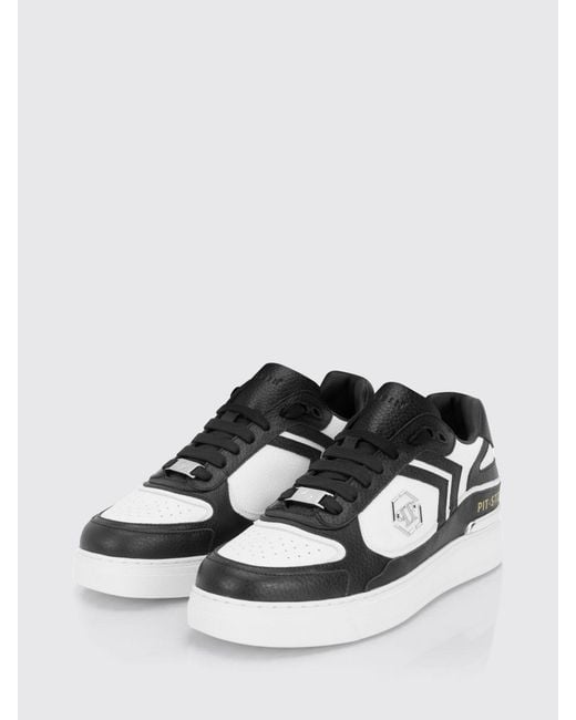 Philipp Plein Multicolor Pit-$Top Monogram Leather Low-Top Trainers With Hexagon Logo for men