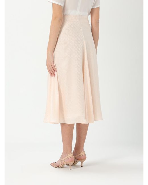 Fendi Natural Aline Midi Skirt