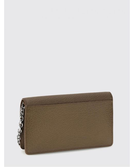 Maison Margiela Brown Grained Leather Wallet Bag for men