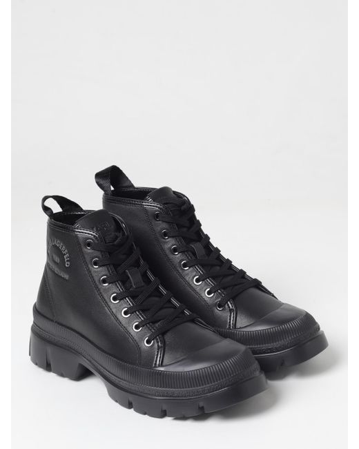 Karl Lagerfeld Black Boots for men