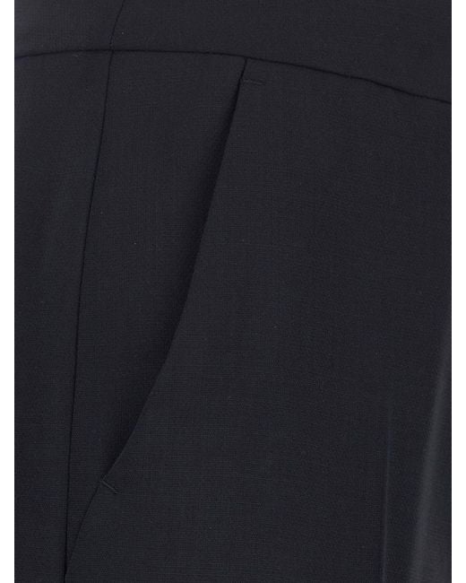 Max Mara Blue High-Waisted Straight-Leg Trousers