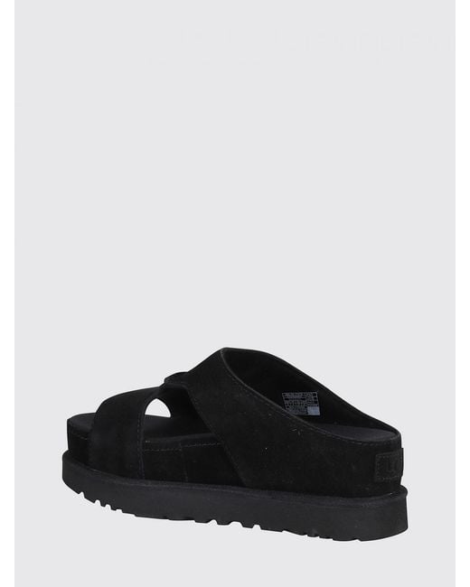 Ugg Black Goldenstar Hi Suede Sandal