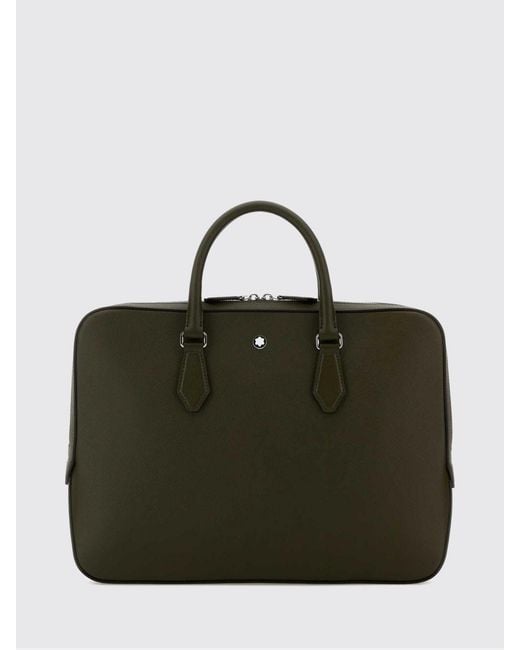 Montblanc Black Leather Briefcase for men