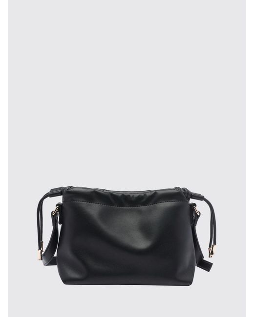 A.P.C. Black Ninon Mini Synthetic Leather Crossbody Bag With Drawstring Closure