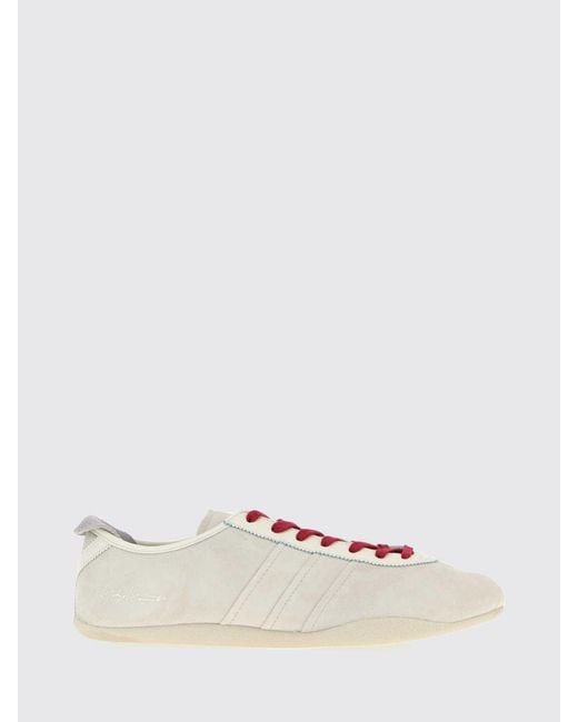 Y-3 Natural Tokyo Suede Sneakers With Tone-On-Tone Printed Logo for men