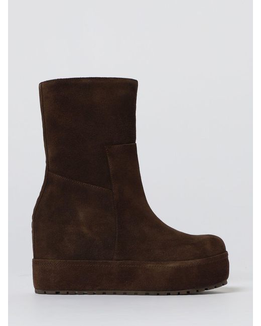 Paloma Barceló Brown Flat Ankle Boots