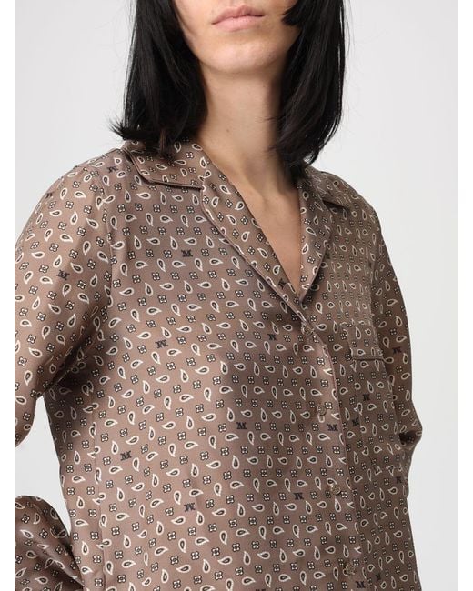 Max Mara Natural Disco Printed Silk Shirt