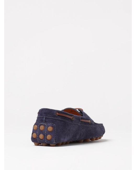 Tod's Blue Gommino Suede Loafer for men