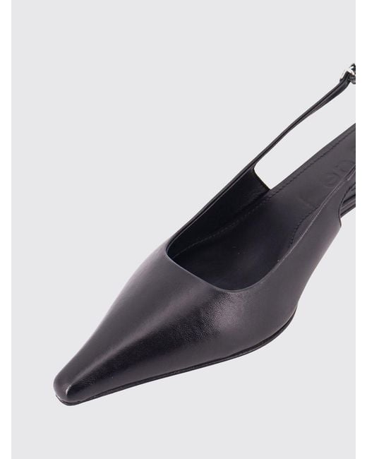 Aeyde White Catrina Smooth Leather Slingback Pumps With Low Heel