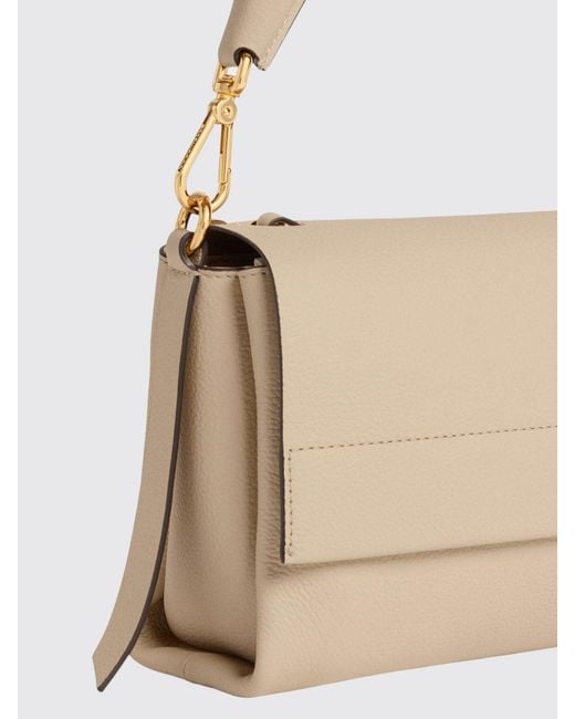 Coccinelle Natural Boheme Grained Leather Bag