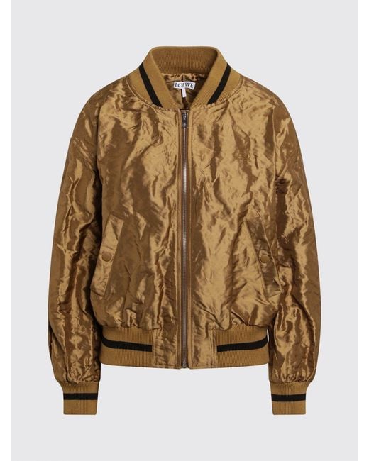 Loewe Blue Polyester Bomber Jacket for men