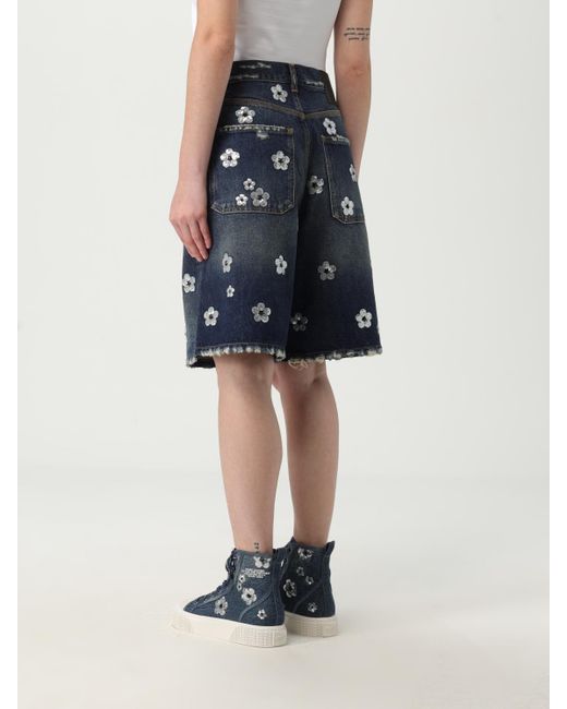 Marc Jacobs Blue Embroidered Denim Shorts