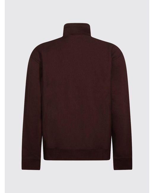 Carhartt Brown Cotton Blend Sweatshirt With Logo for men