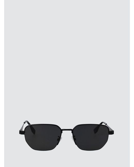 Fendi White Irregular Design Metal Sunglasses With Embossed Logo for men