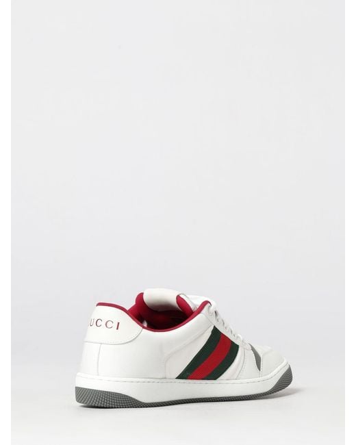 Gucci White Screener Sneakers for men