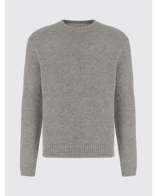 Jil Sander Gray Crew Neck Sweater for men