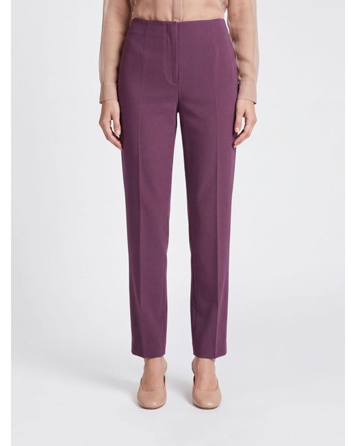 Alberta Ferretti Purple High-Waisted Skinny Trousers
