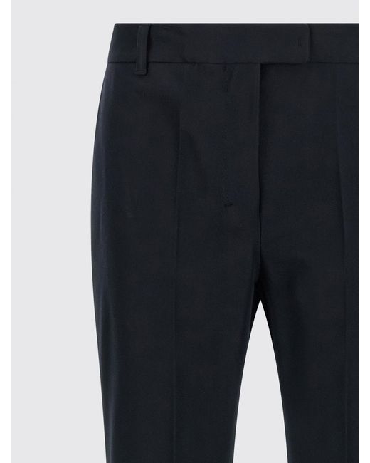 Max Mara Blue Fatina Cotton Blend Trousers