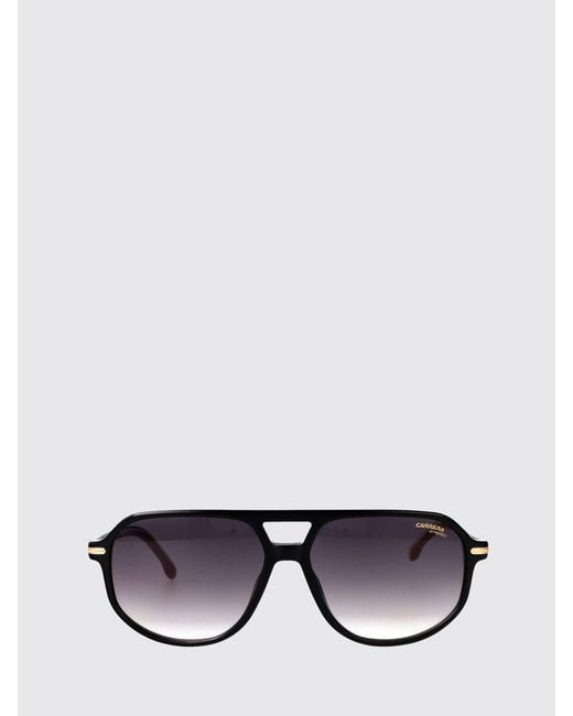 Carrera Black Rounded Acetate Aviator Sunglasses With Double Bridge for men