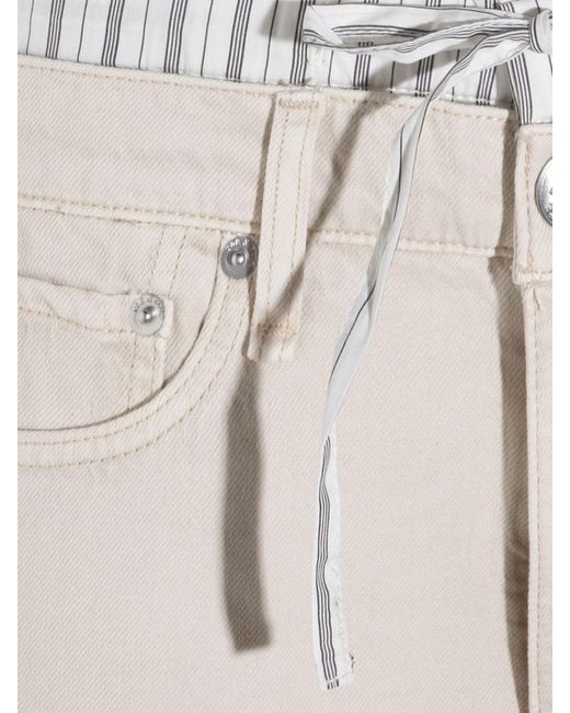 Rag & Bone Pink Cam High-Waisted Wide-Leg Cotton Denim Jeans With Drawstring