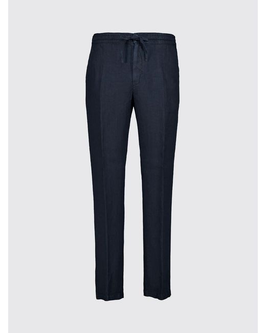120% Lino Blue Pants for men