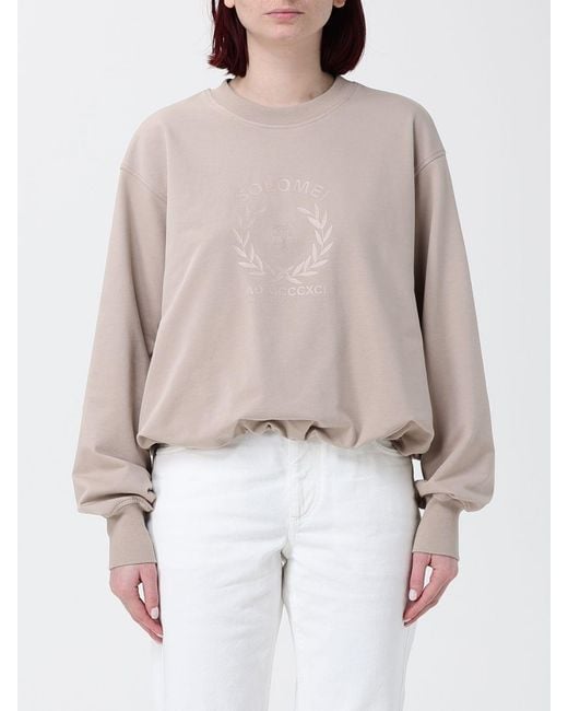 Brunello Cucinelli White Cotton Crew Neck Sweatshirt With Emblem