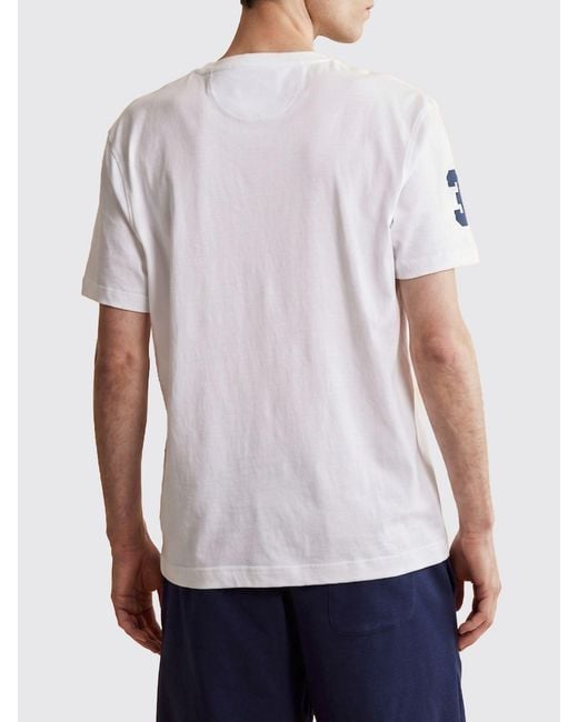 La Martina White Cotton T-Shirt With Logo for men