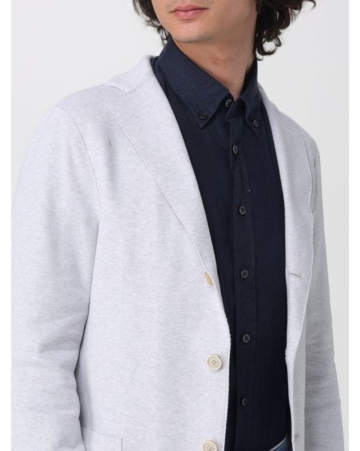 Eleventy Gray Single-Breasted Piqué Jersey Blazer for men