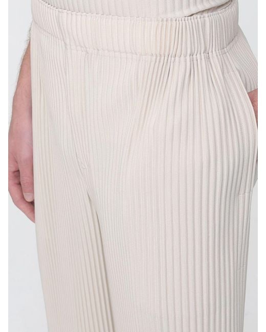 Homme Plissé Issey Miyake Natural Pleated Crepe Shorts for men