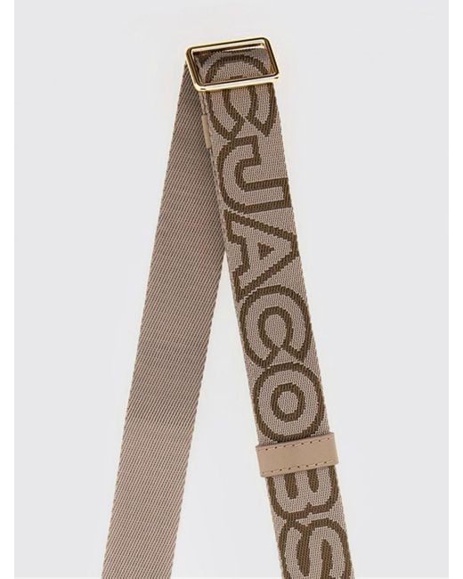 Marc Jacobs White Jacquard Logo Fabric Shoulder Bag