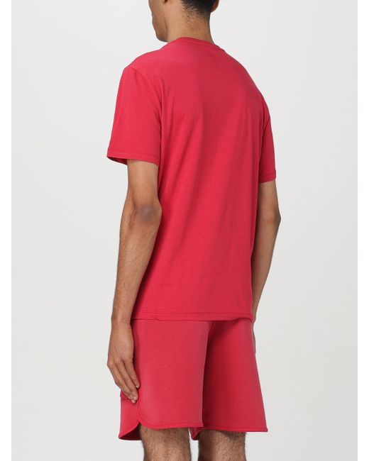 T-shirt in cotone con logo di Armani Exchange in Red da Uomo