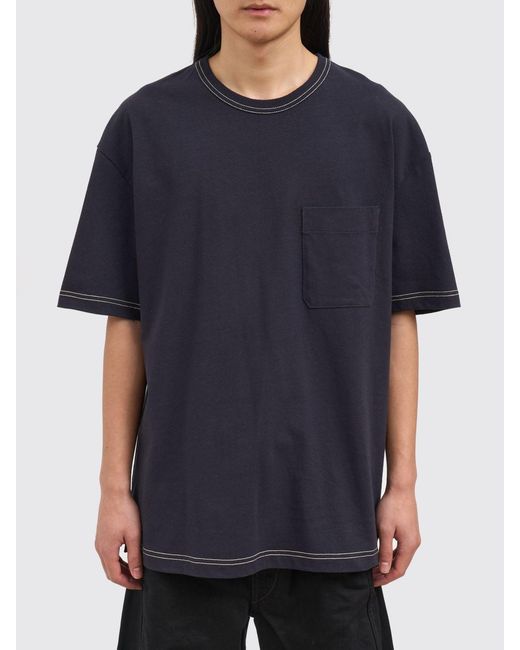 Lemaire Blue Boxy Cotton T-Shirt for men