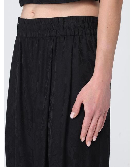 Pinko Black Bedonia Viscose Blend Palazzo Trousers