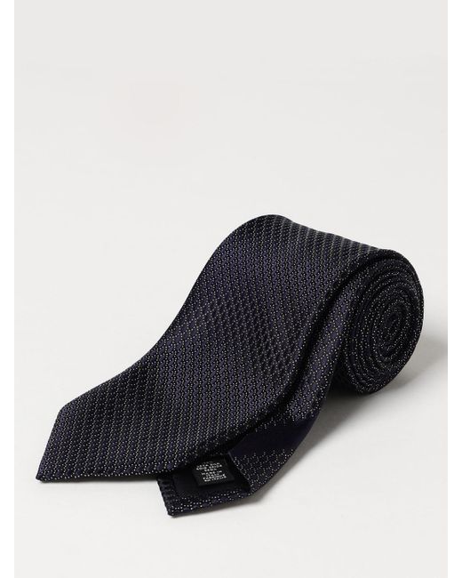 Cravatta in seta jacquard di Zegna in Black da Uomo