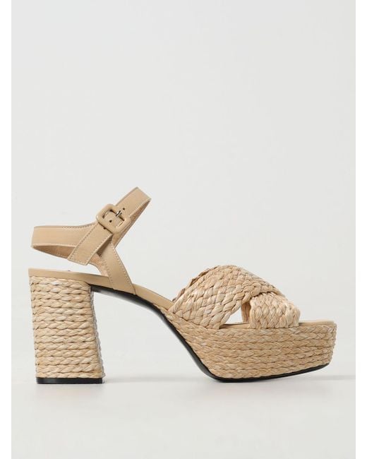 Sergio Rossi Natural Heeled Sandals