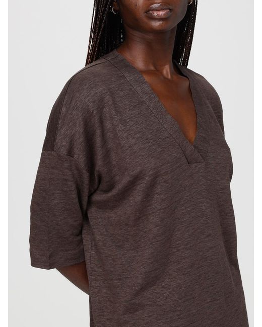 Kangra Brown Linen Knitwear