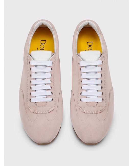 Doucal's Pink Suede Sneakers