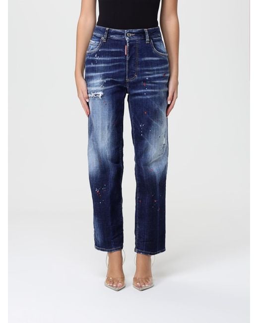 Jeans De Denim De Algodón DSquared² de color Blue