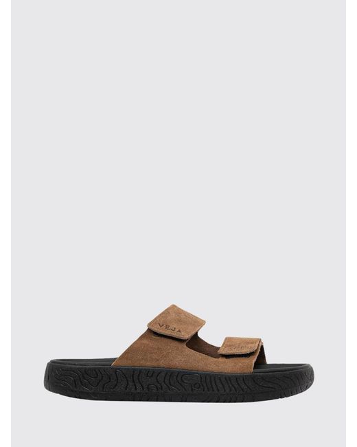Veja White Etna Suede Sandals With Hook-And-Loop Fastening for men