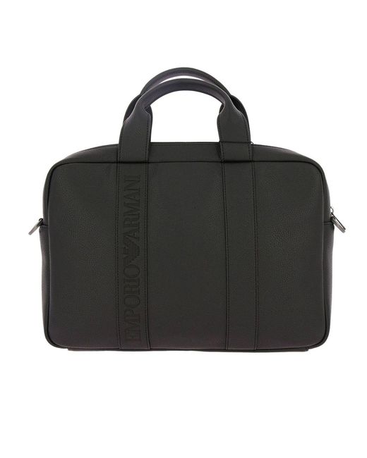 Emporio Armani Black Travel Bag Bags Men for men