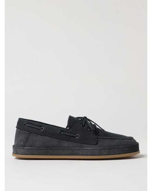 Hogan Black Interactive Boat Shoe Casual for men