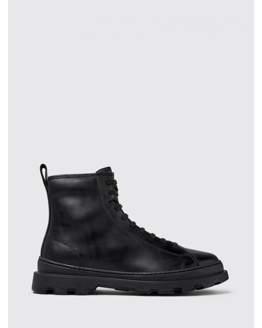 Camper Black Brutus+ Leather Ankle Boots for men