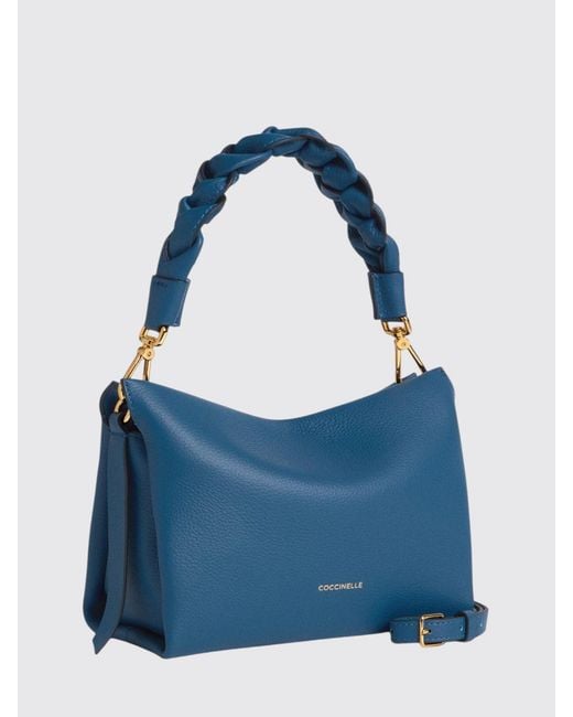 Coccinelle Blue Boheme Mini Leather Bag