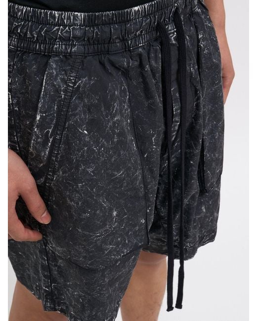 Thom Krom Black Cotton Drawstring Shorts for men