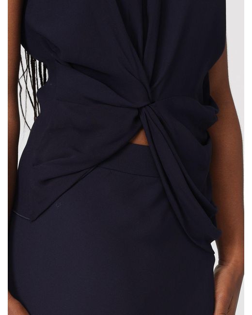 Liviana Conti Blue Aglaia Sleeveless Viscose Top