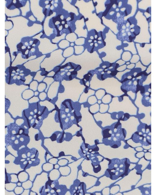 Isabel Marant Blue Printed Stretch Polyamide Swimsuit