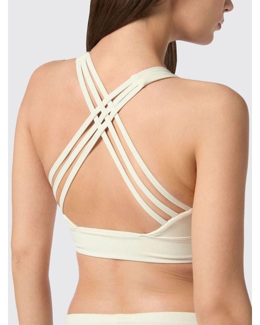 Philipp Plein White Cropped Slim Fit Sports Top